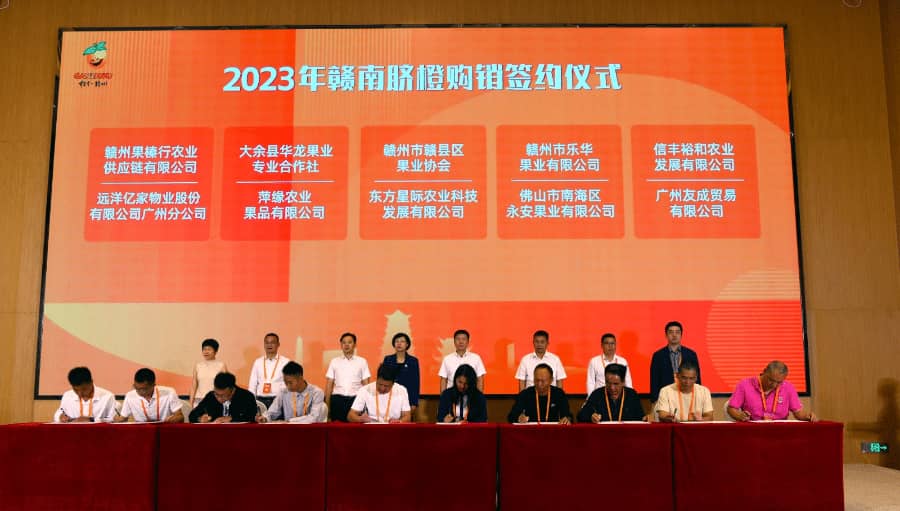 2023赣南脐橙产销对接大会在信丰举行 刘婷致辞